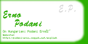 erno podani business card